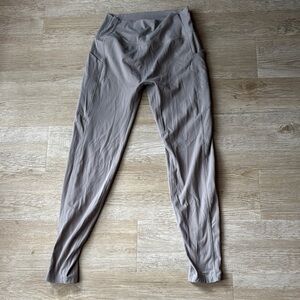 Gray High-Waisted Leggings